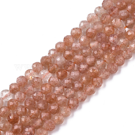 Natürliche sunstone Perlen Stränge G-N328-002B-1