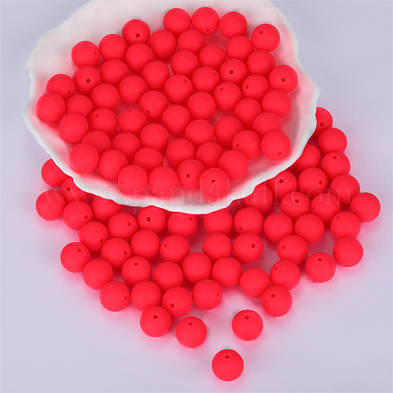 Perles focales rondes en silicone SI-JX0046A-03-1