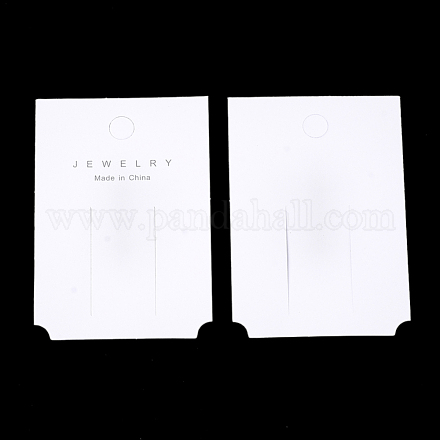 ディスプレイアクセサリー台紙  ヘアクリップに使用  長方形  乳白色  8x5.5x0.04cm  穴：8mm CDIS-S027-10-1