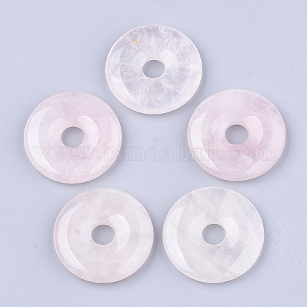 Pendentifs de quartz rose naturel G-S349-22D-01-1