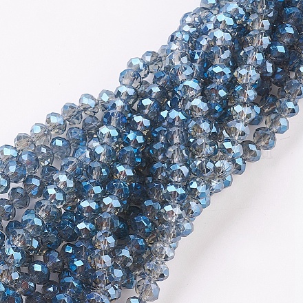 Chapelets de perles en verre électroplaqué EGLA-D020-6x4mm-59-1