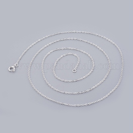Ожерелья из латуни с серебряным покрытием X-NJEW-SW028-28inch-S-1