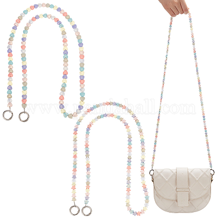 WADORN 2 Styles Rainbow Color Bead Bag Chain DIY-WR0002-64-1