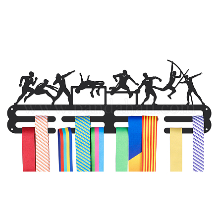 Support mural d'affichage de support de cintre de médaille de fer de thème de sports ODIS-WH0021-631-1