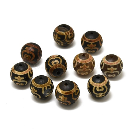 Perles dzi de bouteille de nectar de style tibétain G-Z020-03C-04-1