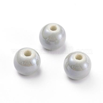 Perles en porcelaine manuelles PORC-D001-10mm-13-1