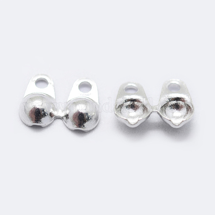 925 sterline coperture suggerimenti perline argento nodo STER-K167-001S-1
