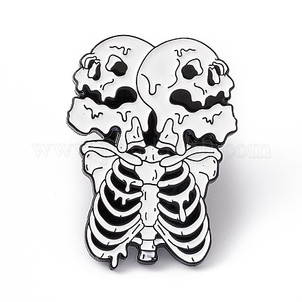 Weißer Halloween-Emaille-Pin JEWB-A005-12-01-1