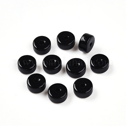 Непрозрачные однотонные стеклянные бусины X1-GLAA-N007-6x3mm-A01-1