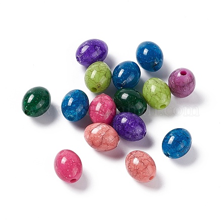 Perles acryliques opaques craquelées OACR-C006-06-1