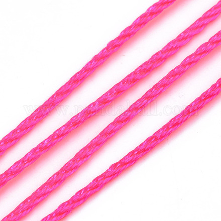 ナイロン糸  濃いピンク  1.0mm  約49.21ヤード（45m）/ロール NWIR-R026-1.0mm-F106-1