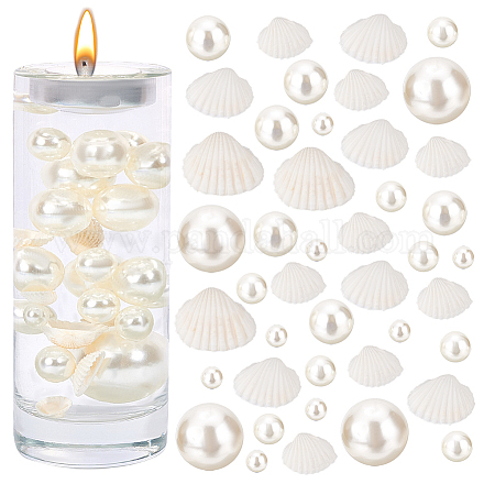 Rellenos de jarrones con tema oceánico benecreat para velas flotantes de centro de mesa AJEW-BC0003-66-1