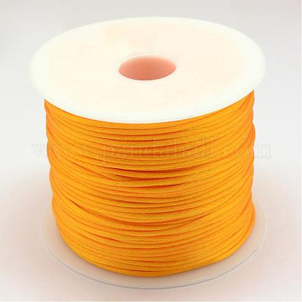 ナイロン糸  ラットテールサテンコード  オレンジ  1.0mm  約76.55ヤード（70m）/ロール NWIR-R025-1.0mm-523-1
