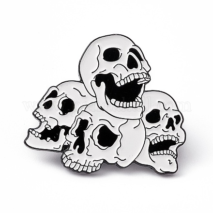 Weißer Halloween-Emaille-Pin JEWB-A005-12-03-1