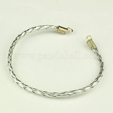Braided PU Leather Cord Bracelet Making AJEW-JB00020-19-1
