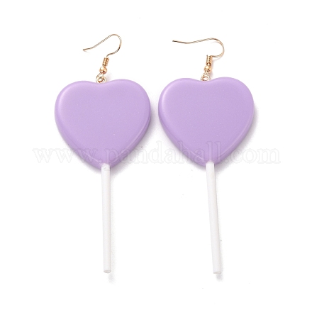 Herzförmige Lollipop-Ohrringe für Frauen EJEW-Z015-04D-1