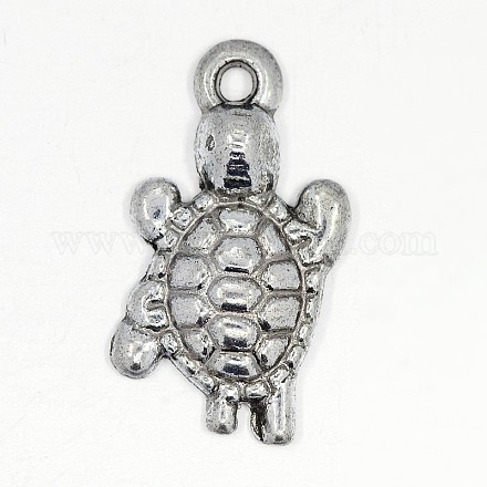 Antique Silver Tone Tibetan Silver Tortoises Pendants X-AC233-NF-1