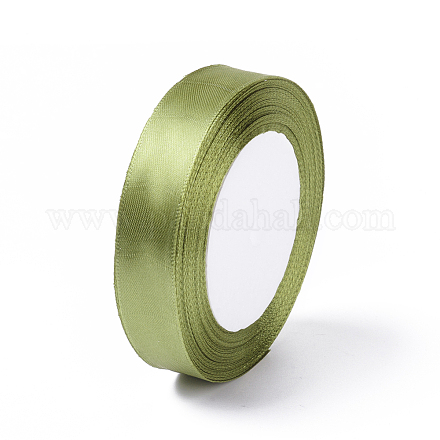 ウェディングオーナメントに最適なサテンリボン  黄緑  幅約3/4インチ（20mm）  25ヤード/ロール（22.86メートル/ロール） X-RC20mmY052-1