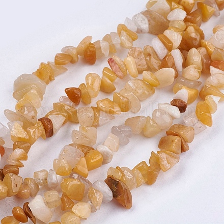 Natural Red and Yellow Jade Stone Bead Strands X-G-R192-11-1