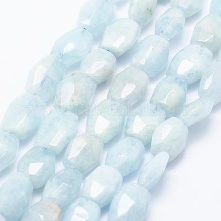 Natürliche Aquamarin Perlen Stränge G-G725-09-1