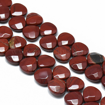 Rosso naturale perline di diaspro fili G-T066-07-1