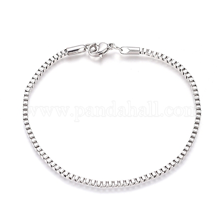 304 boîte en acier inoxydable / bracelets de chaînes vénitiennes BJEW-G629-01P-1