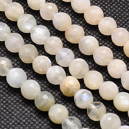 Natural White Moonstone Beads Strands G-G549-10mm-01-1