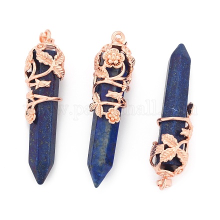 Lapis-lazuli naturelles ont fait pendentifs G-O164-02-RG09-1