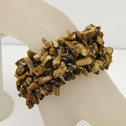 Gemstone Chip Bracelets B010-1