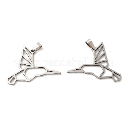 201 pendentifs origami en acier inoxydable STAS-K251-017P-1