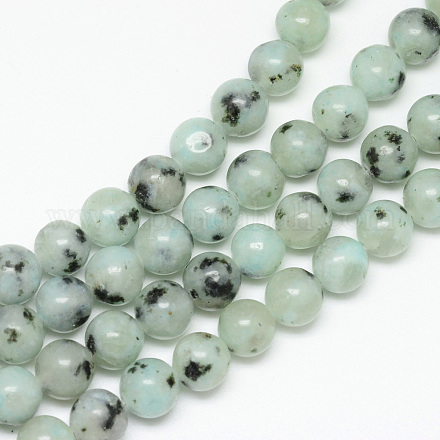 Chapelets de perles en jaspe sésame naturel / jaspe kiwi X-G-R345-6mm-28-1