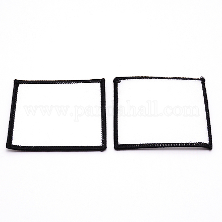 Parche en blanco con borde negro DIY-WH0221-69-1