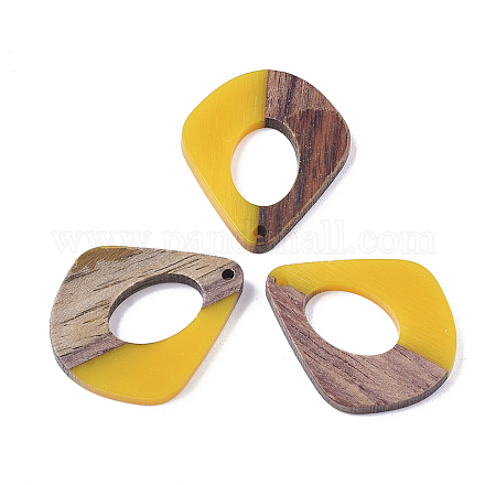 Resin & Walnut Wood Pendants X-RESI-S358-06H-1