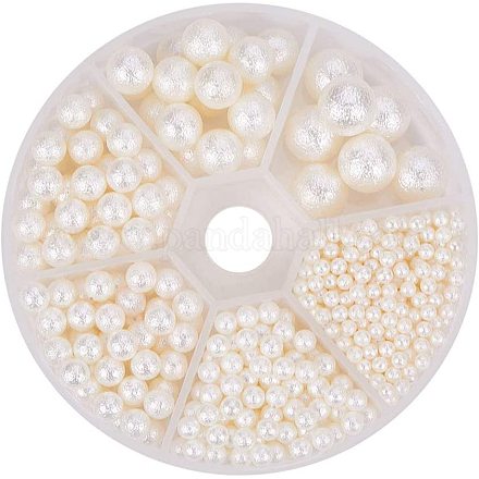 PandaHall About 804 Pieces 6 Sizes No Holes/Undrilled Imitated Pearl Beads Garment Accessories for Vase Fillers ACRP-PH0001-01-1
