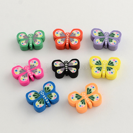 Handmade Polymer Clay Butterfly Beads CLAY-Q219-011-1