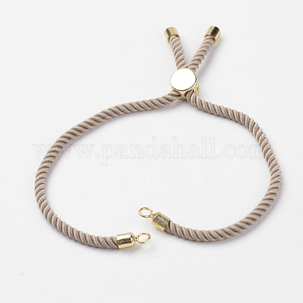 Nylon Twisted Cord Bracelet Making MAK-K007-04G-1