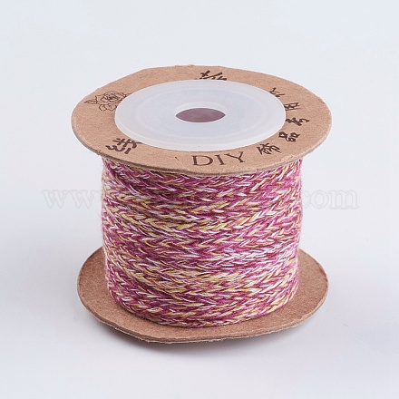綿糸コード  マクラメコード  ジュエリー作りのための  カラフル  1mm  約21.87ヤード（20m）/ロール OCOR-I003-08-1
