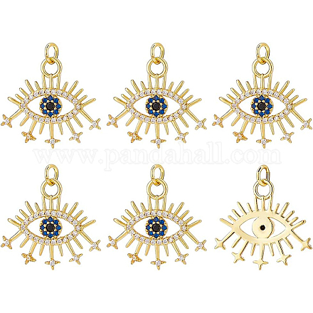 BENECREAT Real 18K Gold Plated Brass Charms KK-BC0008-93-1