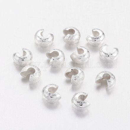 Brass Crimp Beads Covers KK-G016-S-NF-1
