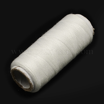 布地やDIYクラフト用品402ポリエステル縫糸コード  ホワイト  0.1mm  約120m /ロール  10のロール/袋 OCOR-R027-36-1