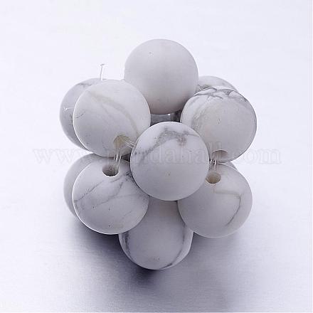 Natural Howlite Woven Beads G-JF-M064-02-1