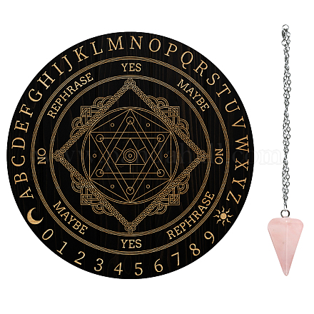 Ahademaker 1pc pendenti in pietra di quarzo rosa naturale cono/punta/pendolo DIY-GA0004-30L-1