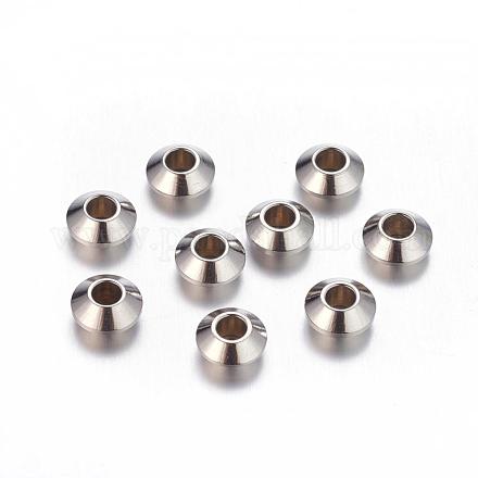 304 perles d'espacement bicône en acier inoxydable X-STAS-Q174-01-1