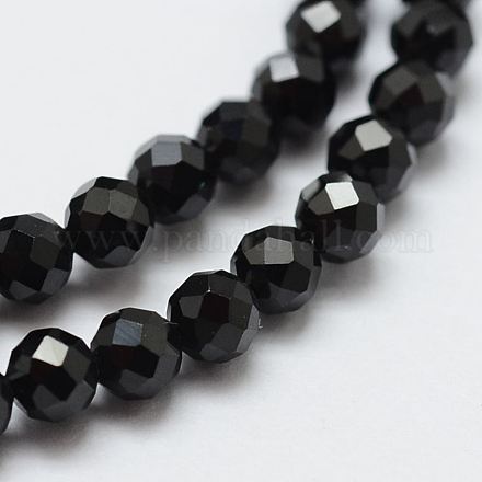 Naturale nero perline spinello fili X-G-E366-07-3mm-1