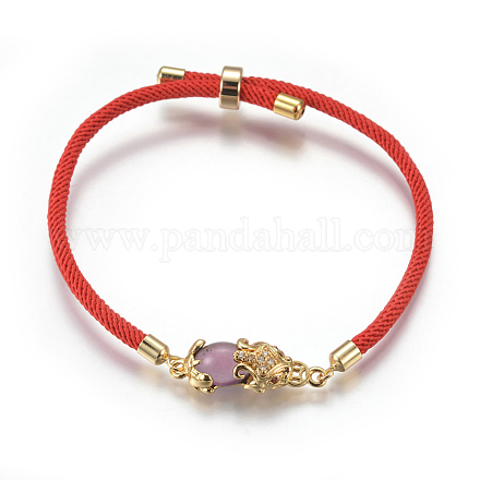 Adjustable Nylon Cord Bracelets BJEW-L639-02A-1