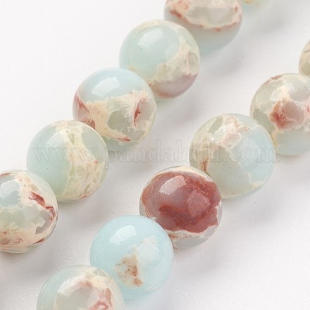 Synthetic Shoushan Stone Beads Strands G-N0311-01C-8mm-1