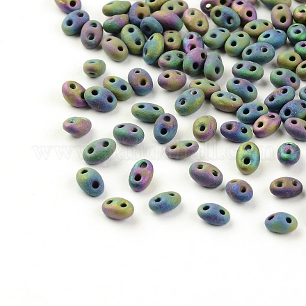 Perles de rocaille avec 2 trou X-GLAA-R159-M603-1