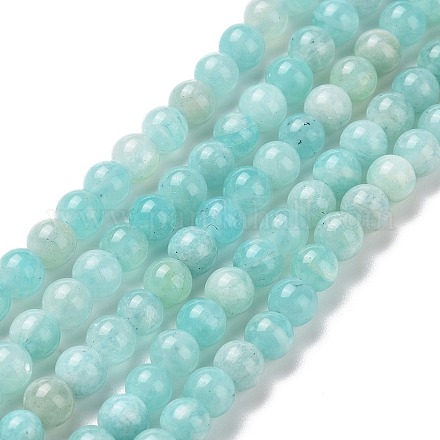 Natural Amazonite Round Beads Strands G-A025-01A-1