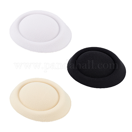 3 pz 3 colori poliestere ovale portapillole hostess fascinator cappello base per modisteria AJEW-FG0002-75-1
