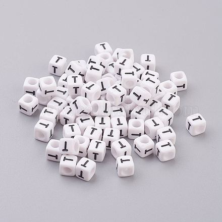 Pandahall 50g perles acryliques opaques à trous horizontaux SACR-TA0001-19Q-1
